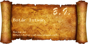 Botár István névjegykártya
